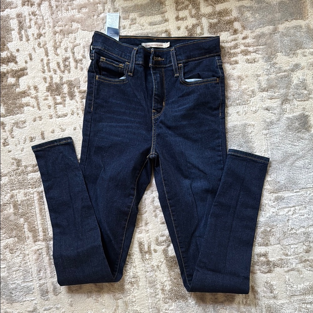 Levi's 720 Blue Skinny Jeans High-Rise Stretch